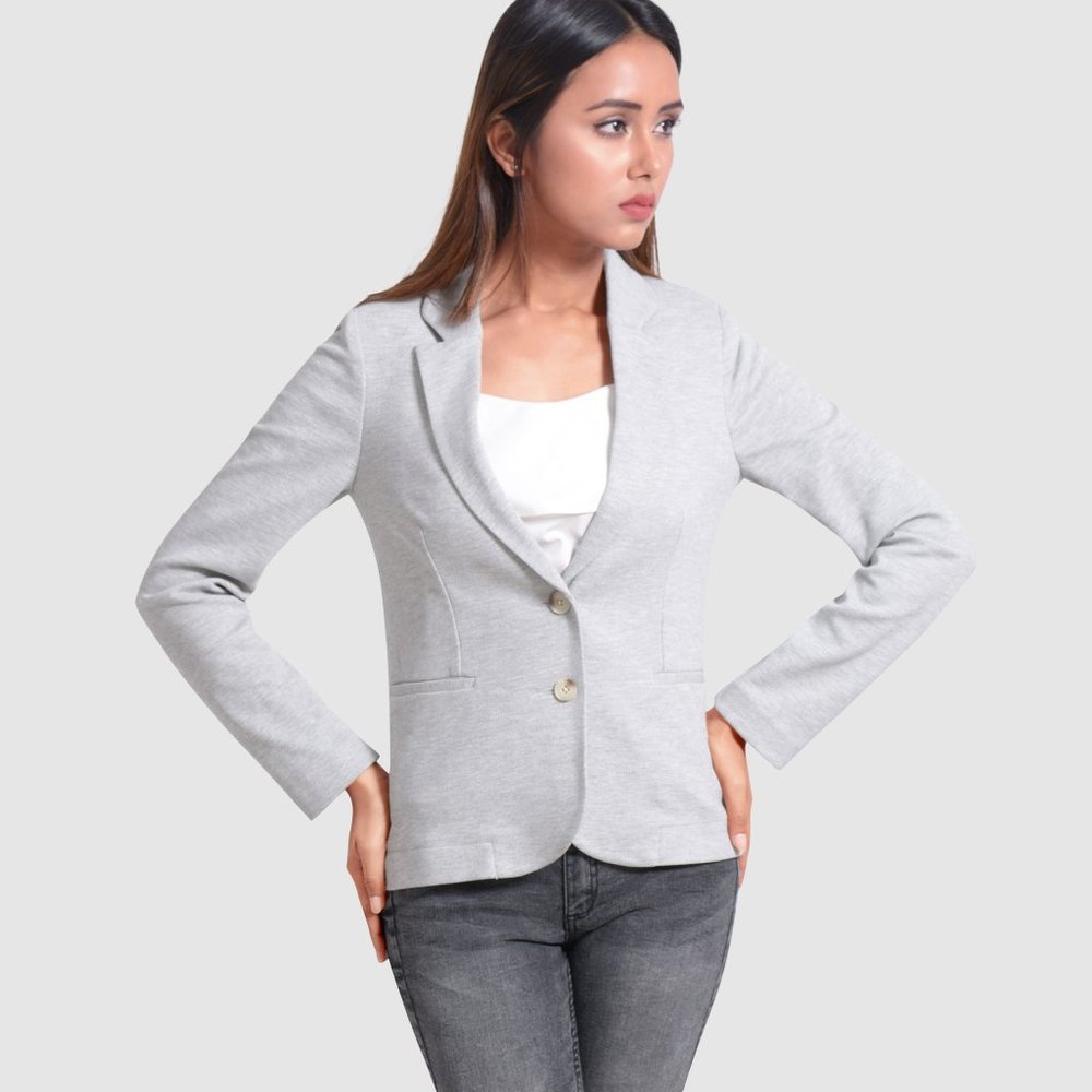 OLGYN Women’s Single Breasted Gray Blazer